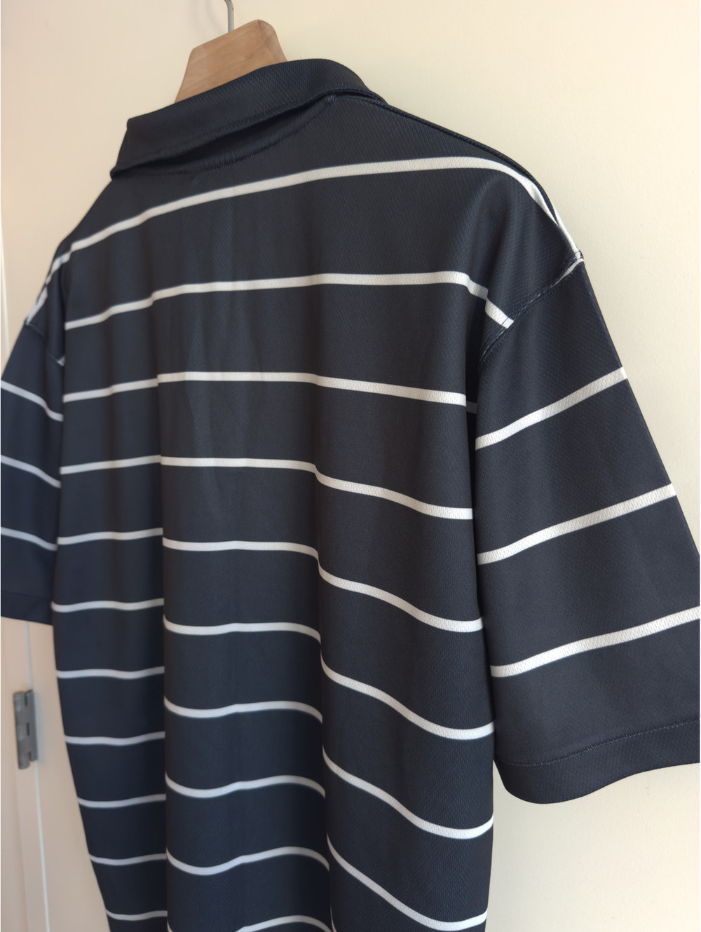 Stitches New York Yankees Men’s Large Navy Striped MLB Polo Shirt Y2K - Picture 7 of 8